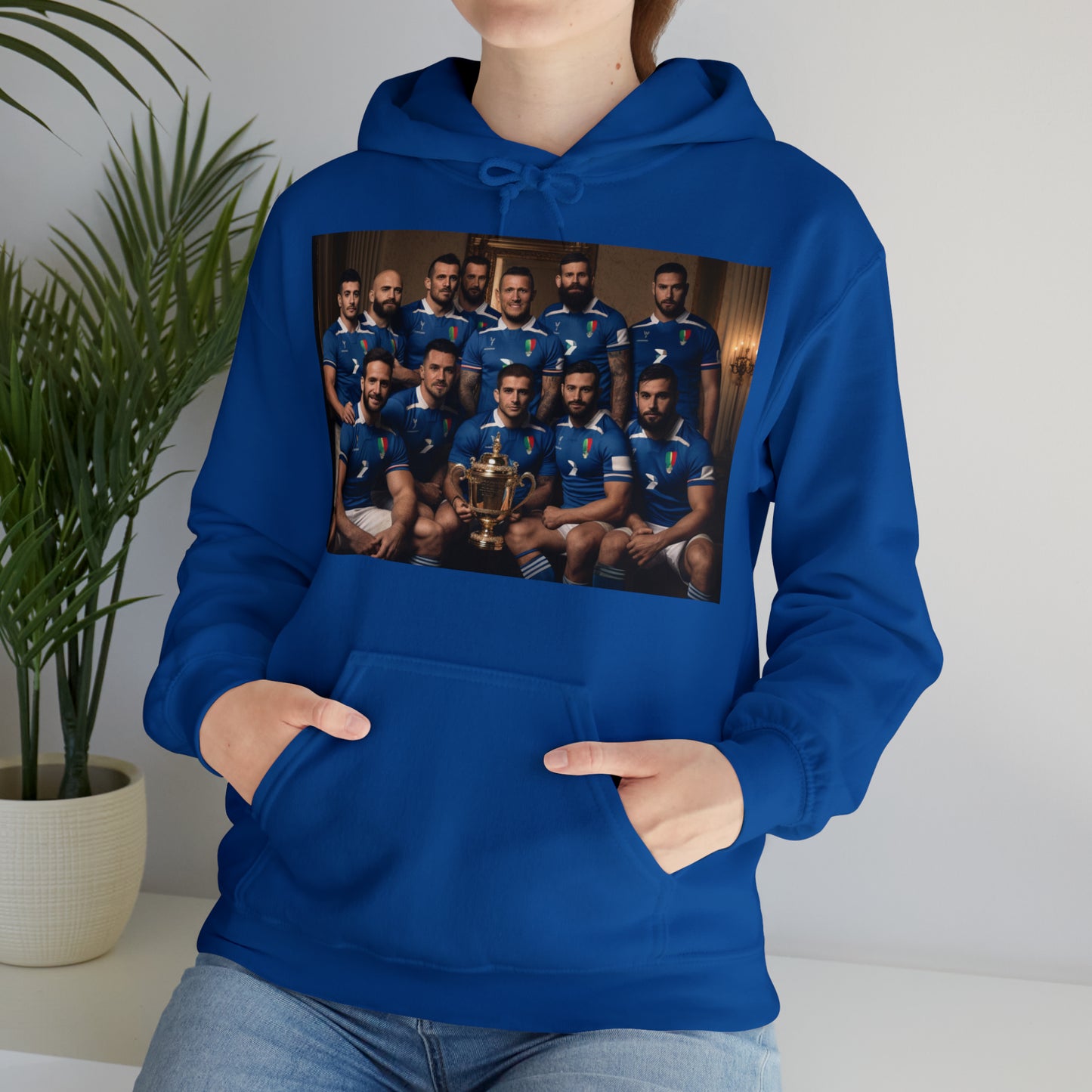 Italy World Cup photoshoot - dark hoodies