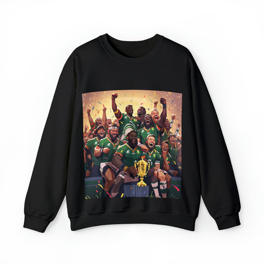 Springboks Celebrating with RWC - black sweatshirt