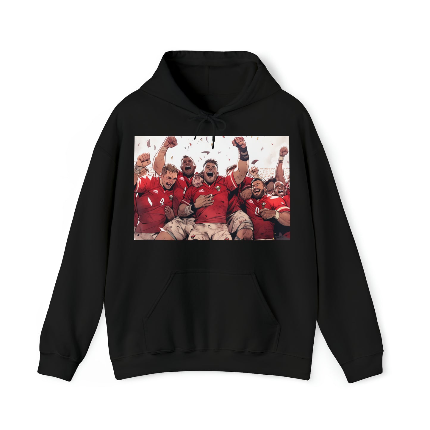 Wales Celebrating - dark hoodies