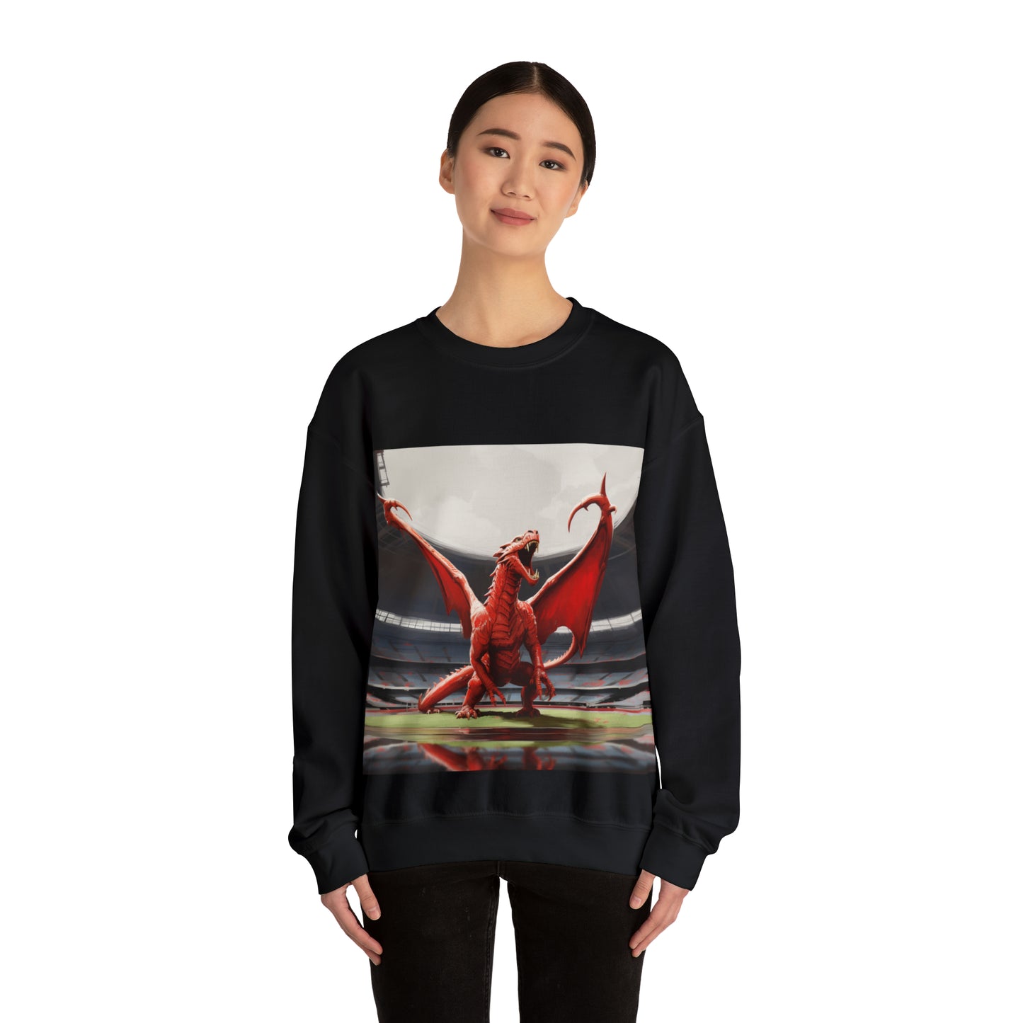 Welsh Dragon - black sweatshirt