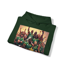 Load image into Gallery viewer, Springboks Celebrating with RWC - dark hoodies
