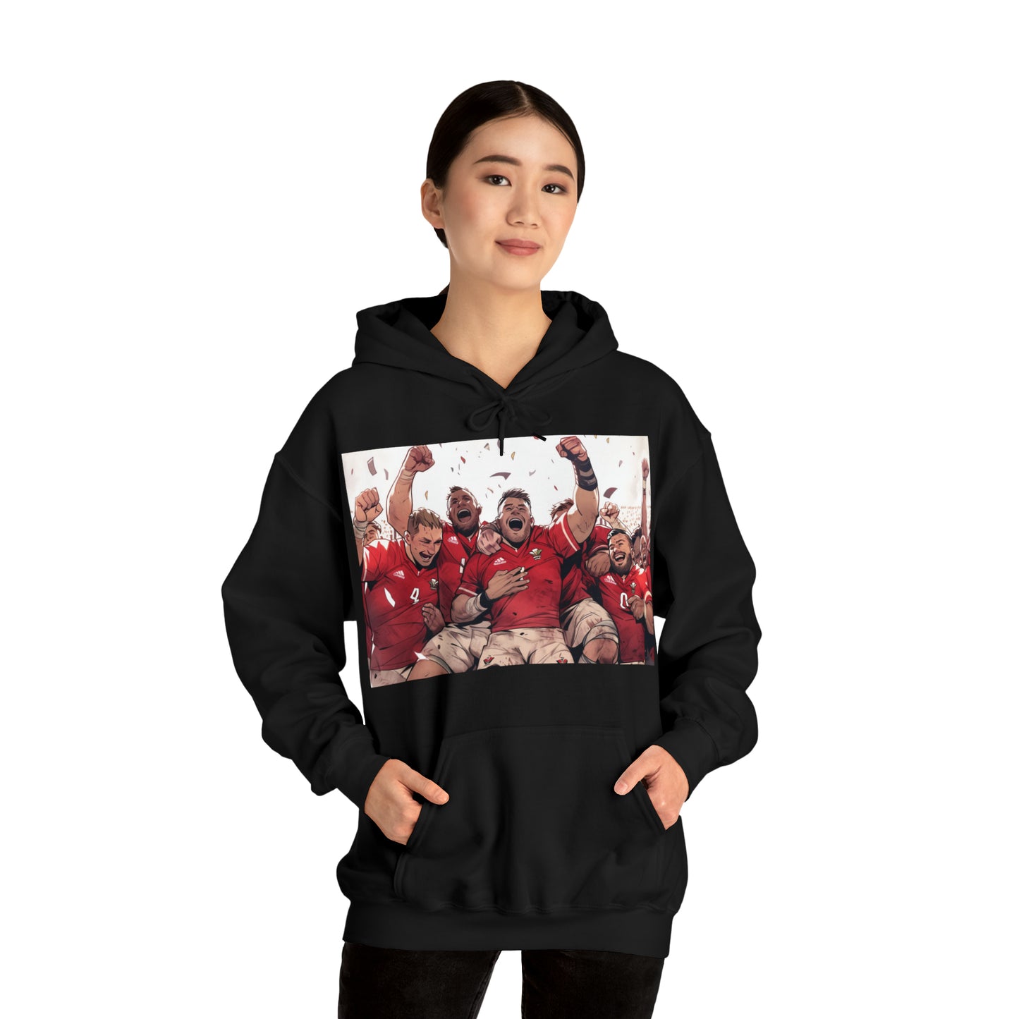 Wales Celebrating - dark hoodies