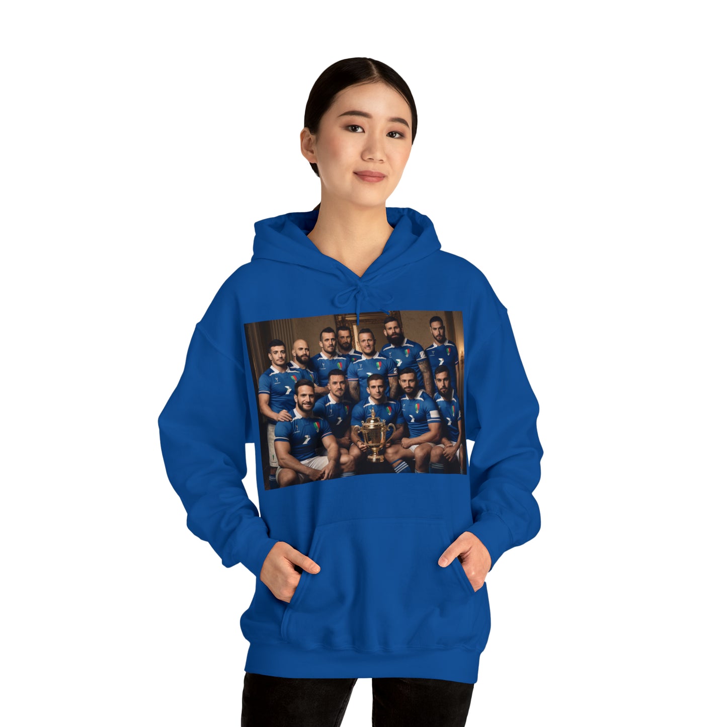 Italy World Cup photoshoot - dark hoodies