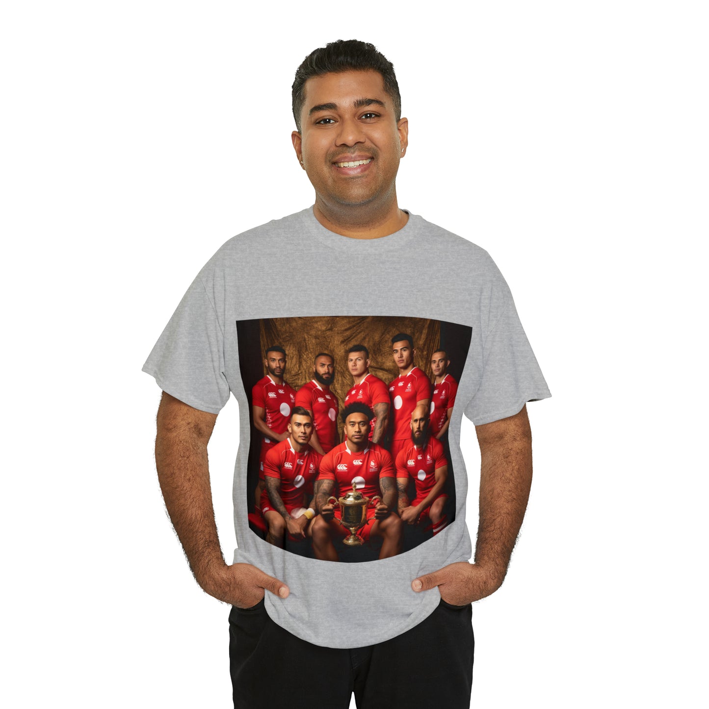 Tonga RWC photoshoot - light shirts