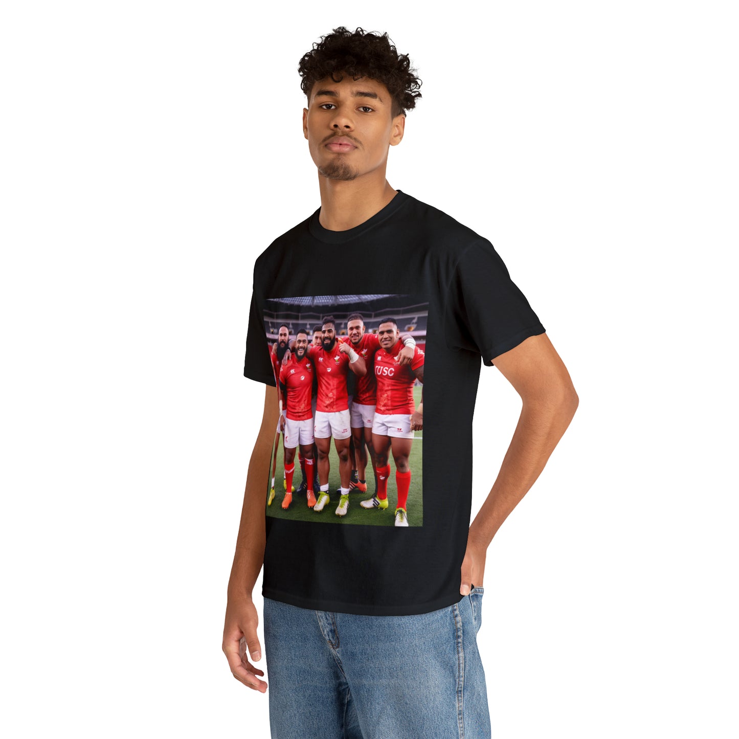 Post Match Tonga - dark shirts