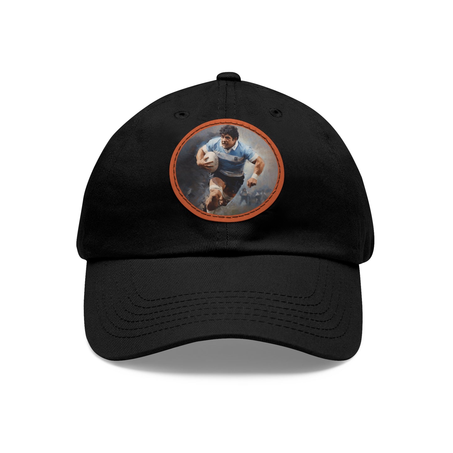 Rugby Maradona Round Leather Patch Hat
