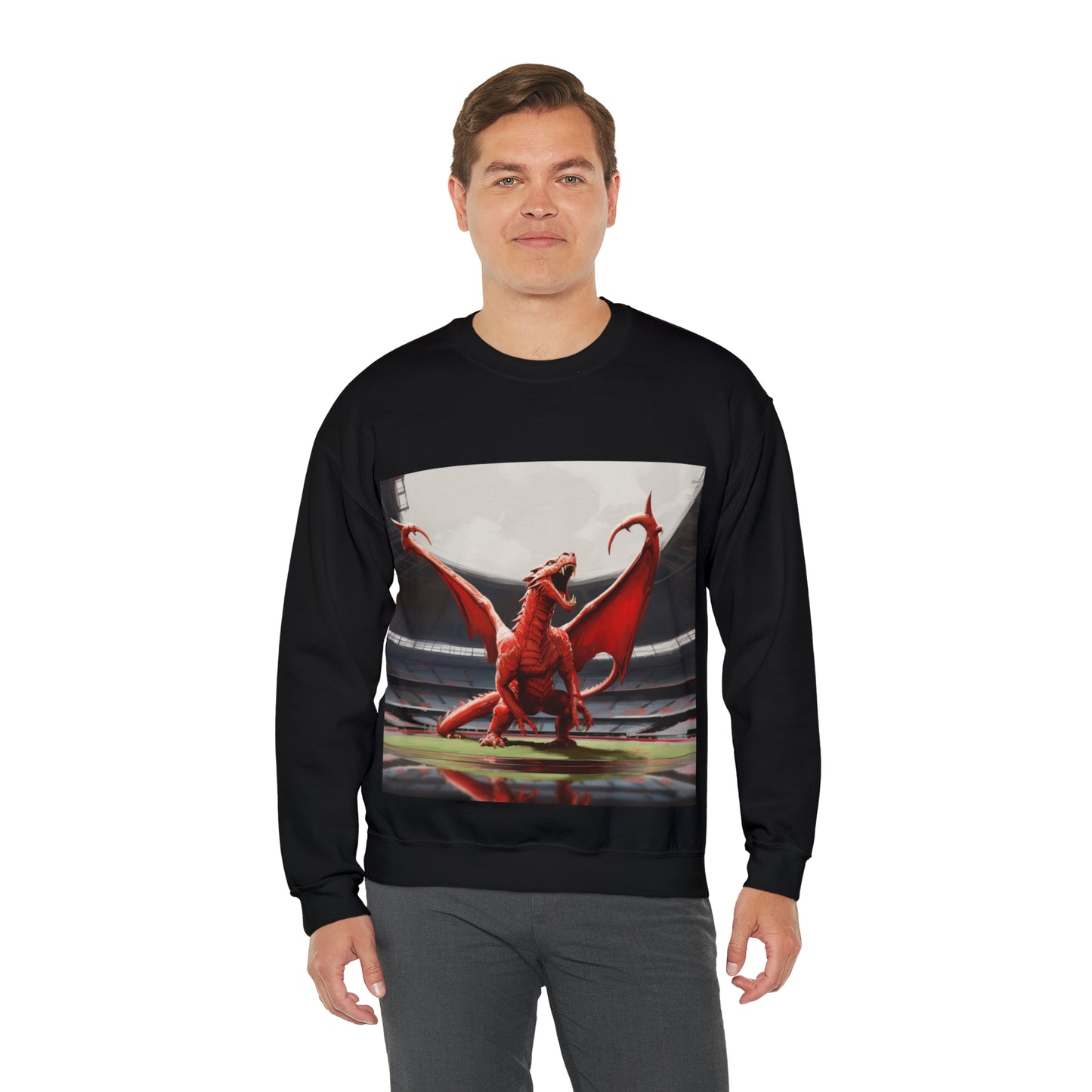 Welsh Dragon - black sweatshirt