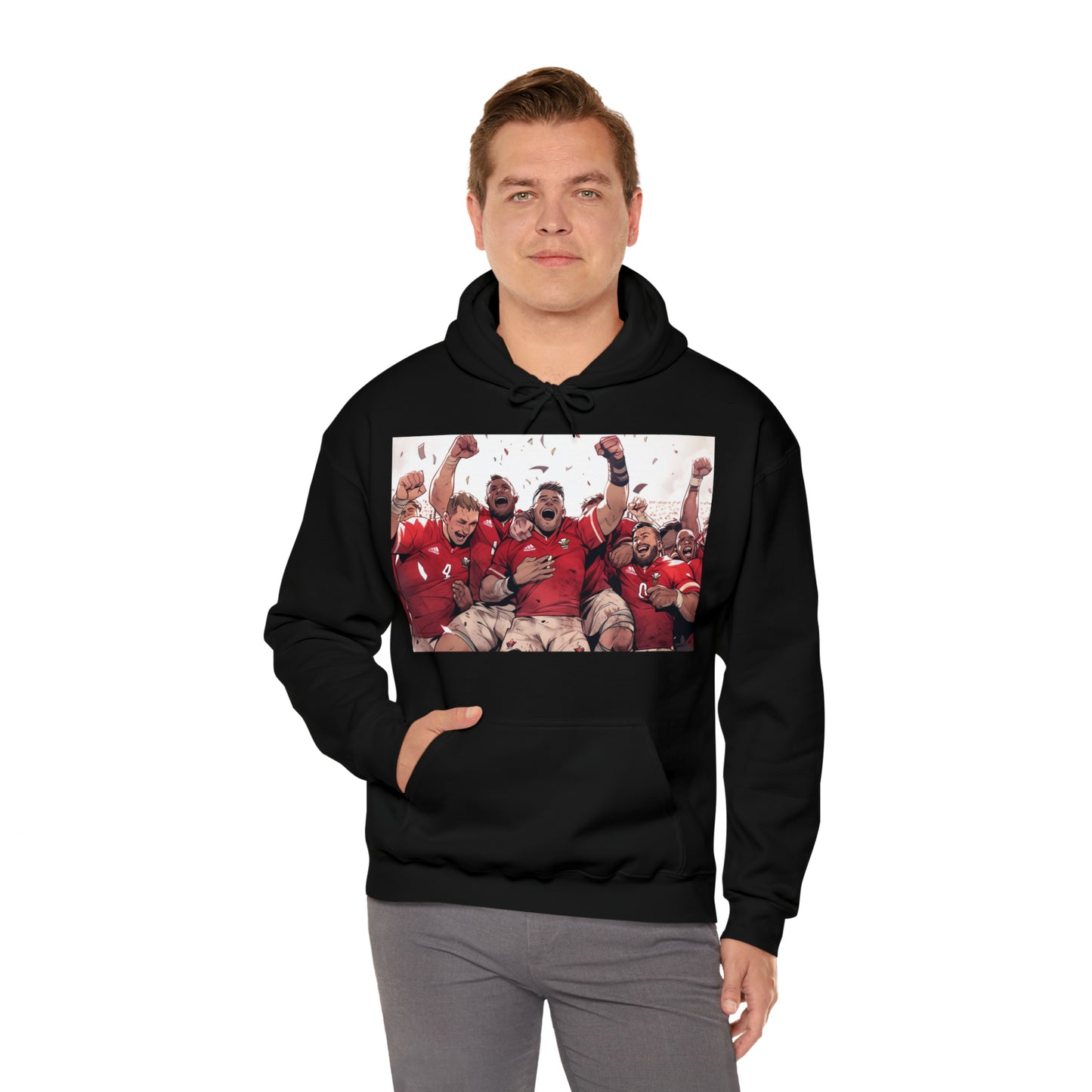 Wales Celebrating - dark hoodies