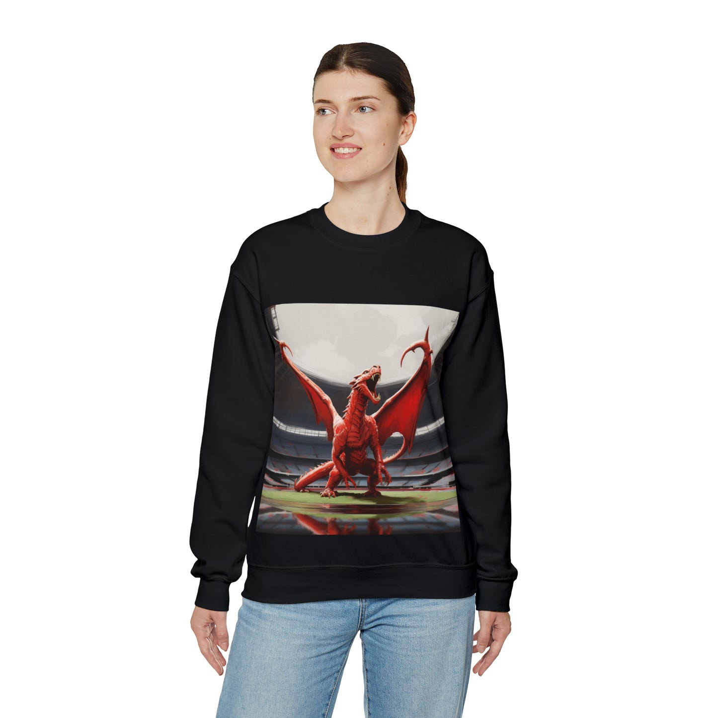 Welsh Dragon - black sweatshirt