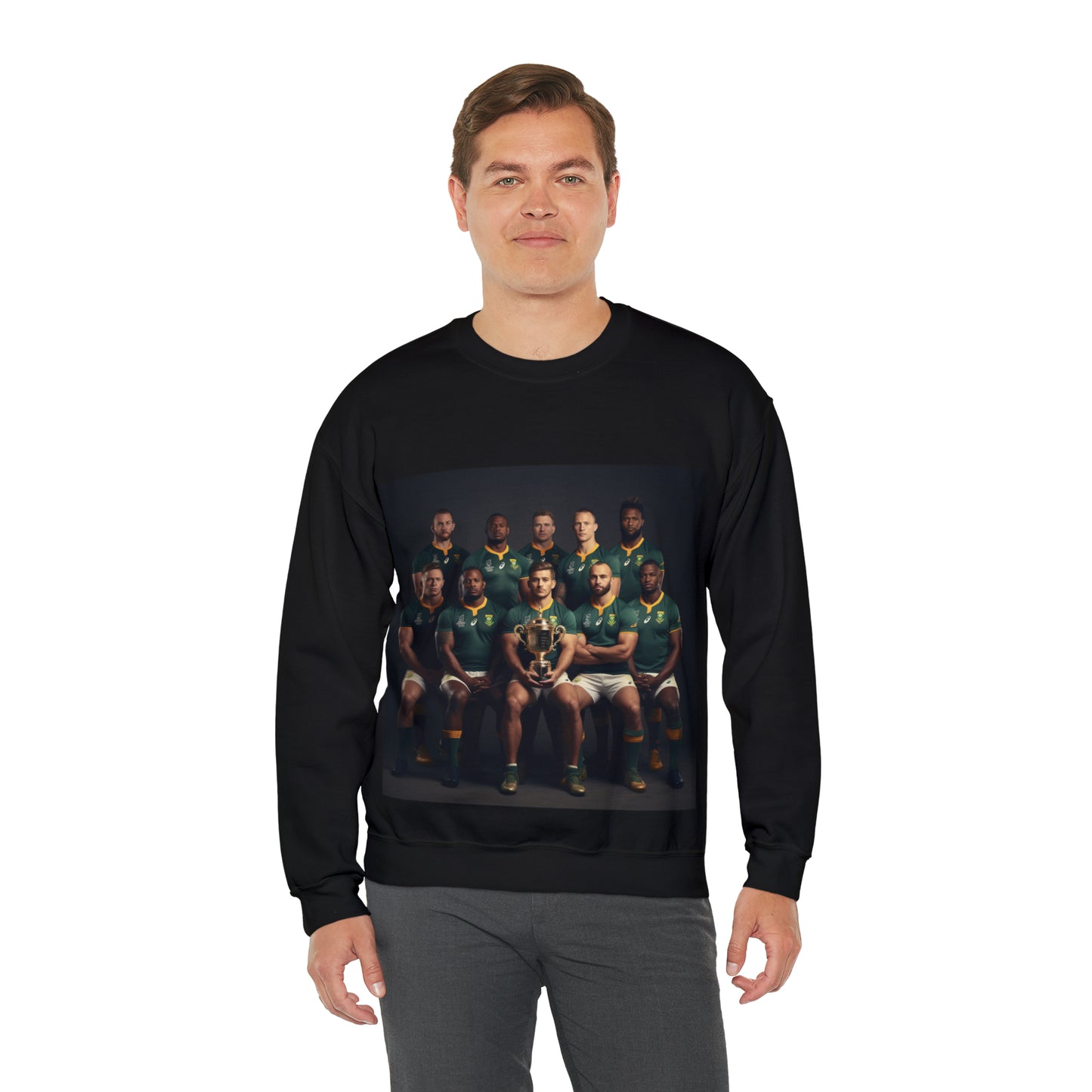 Springbok RWC photoshoot - black sweatshirts