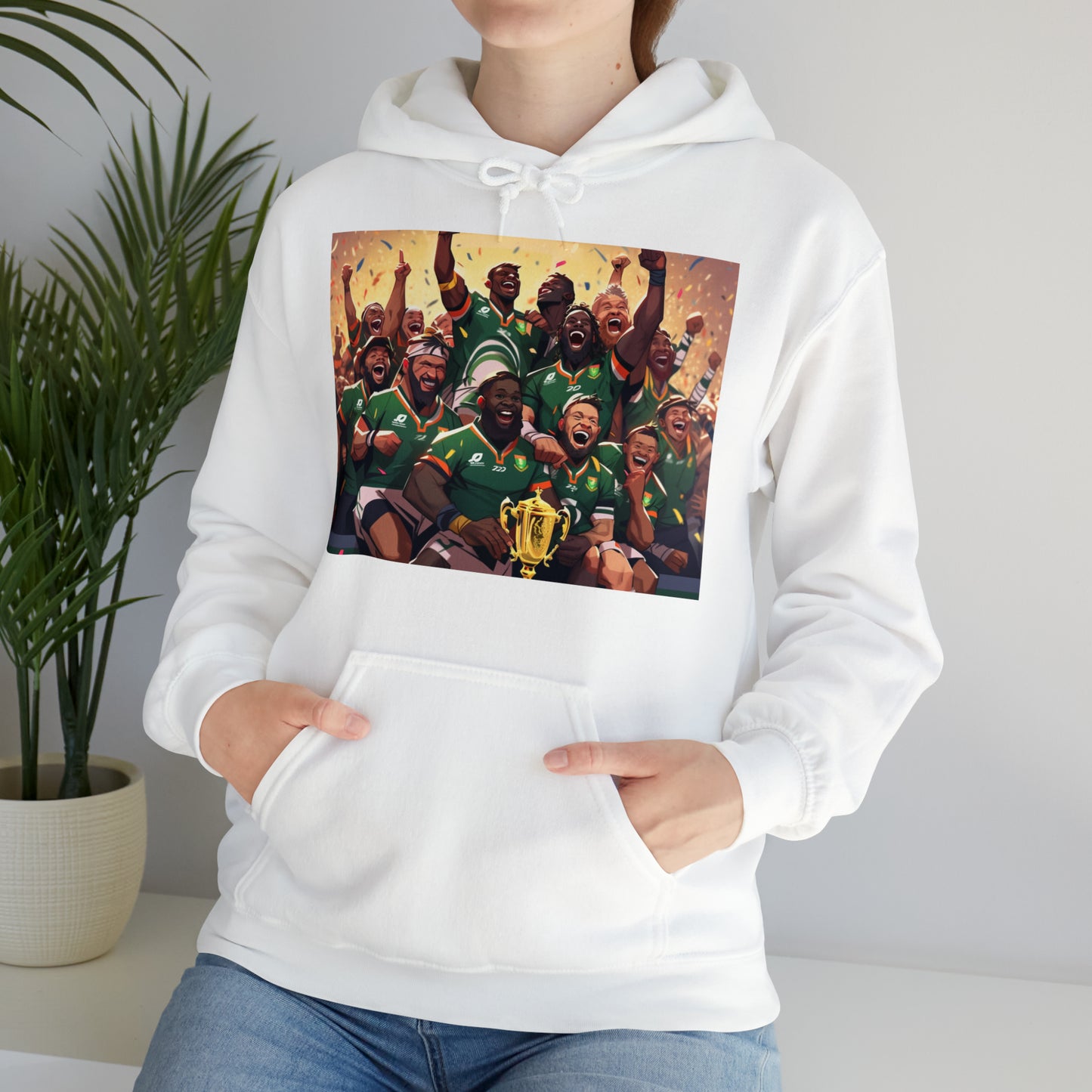 Springboks Celebrating with RWC - light hoodies