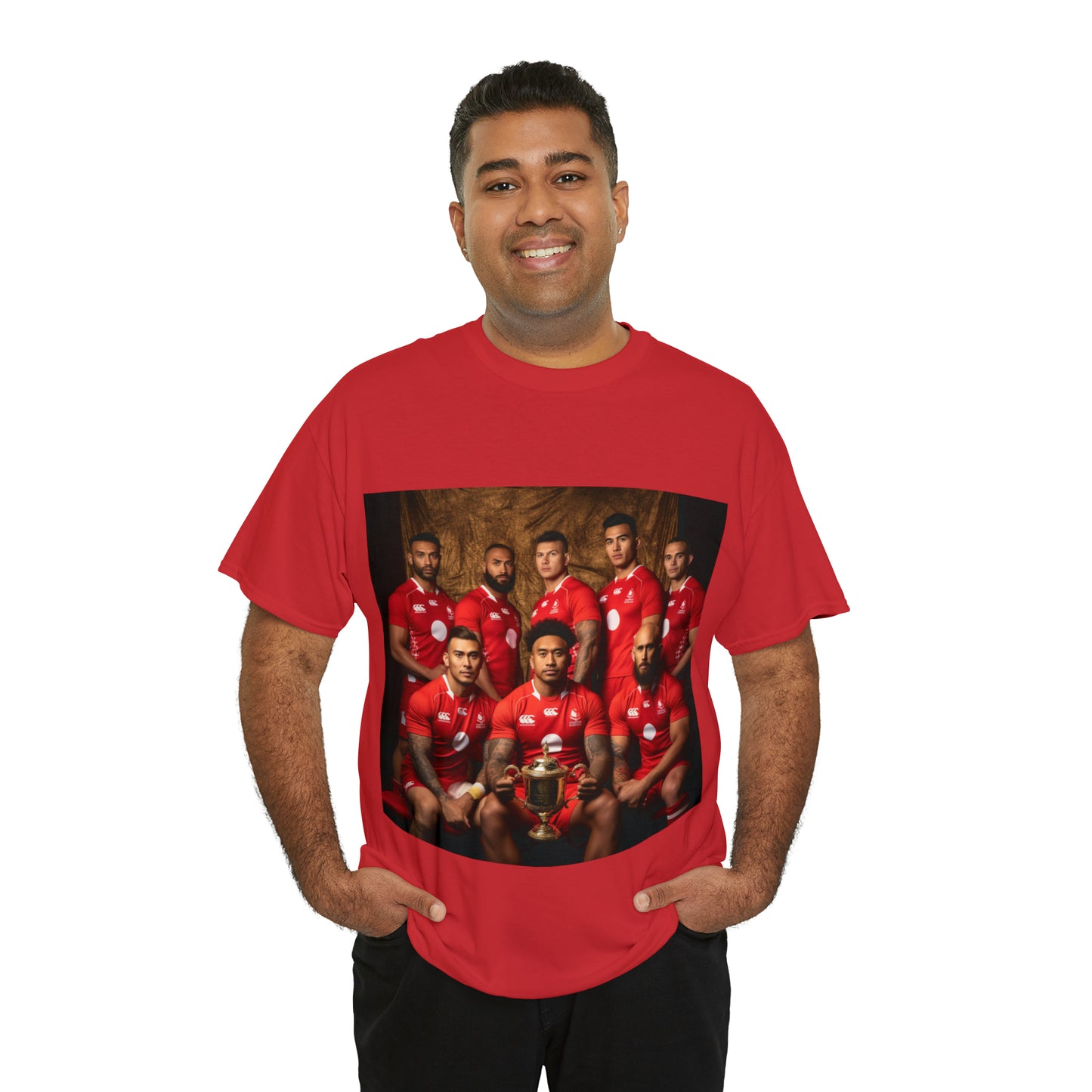 Tonga RWC photoshoot - dark shirts