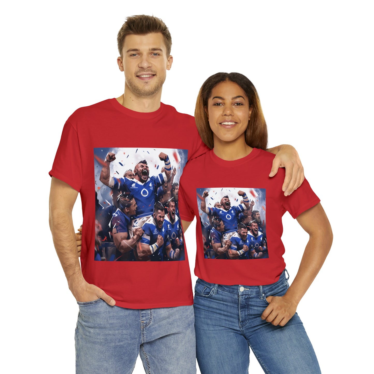 France Celebrating - dark shirts