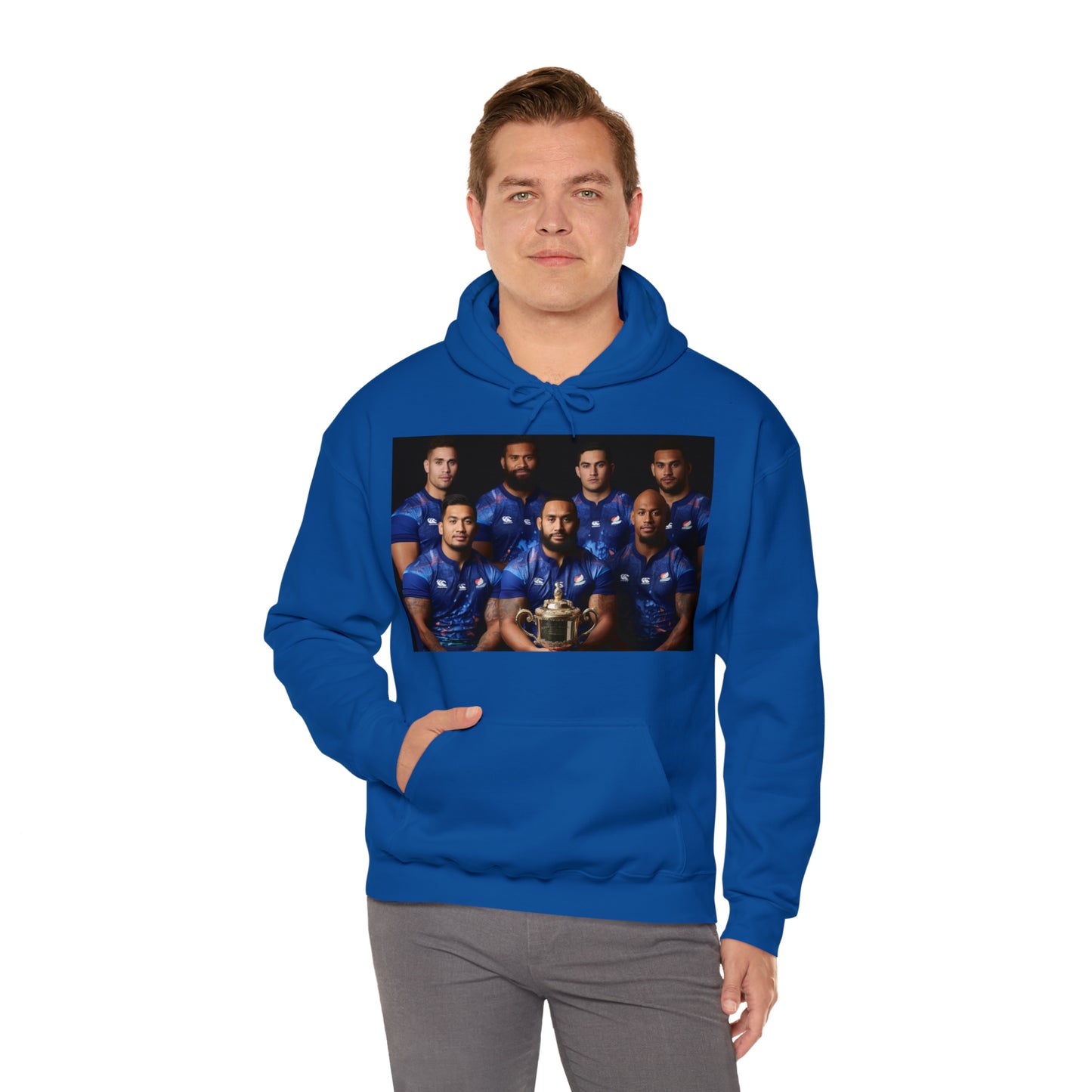 Samoa RWC Photoshoot - dark hoodies