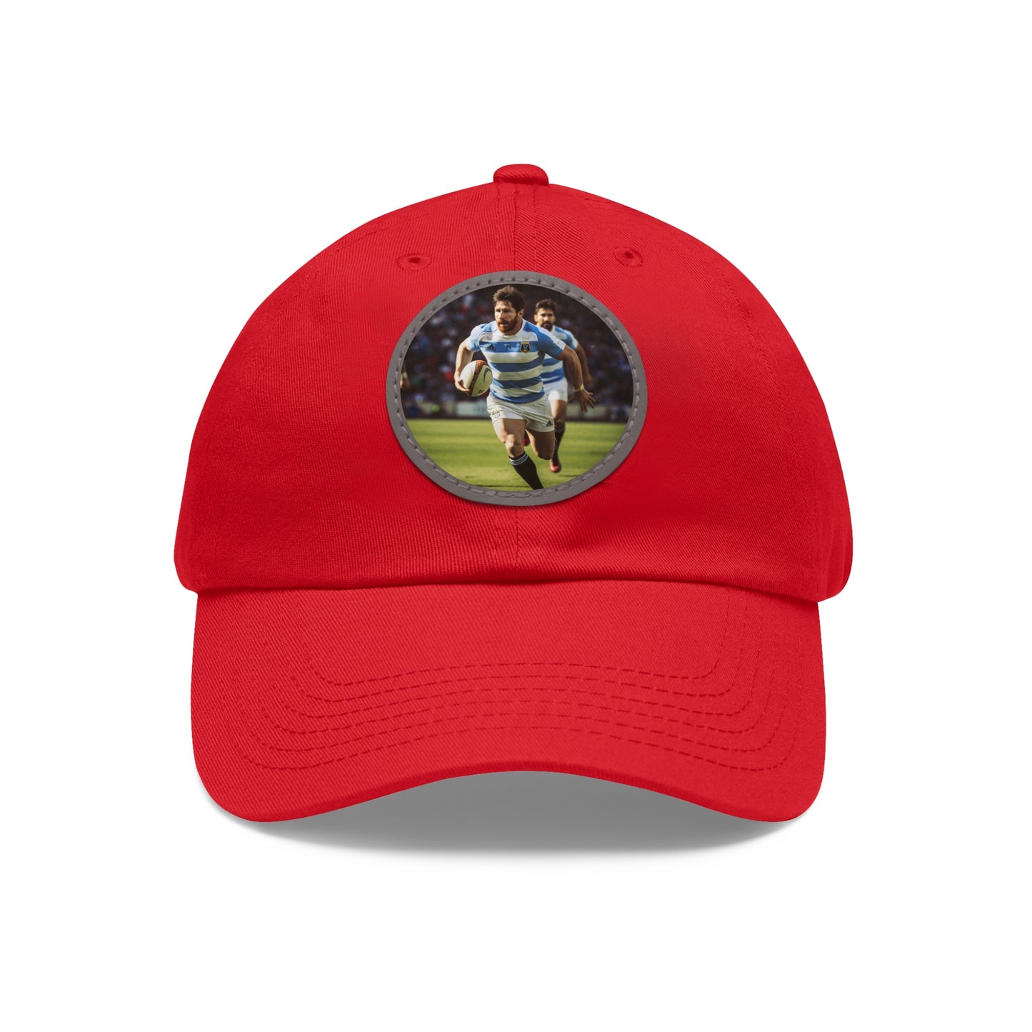 Rugby Messi Round Leather Patch Hat