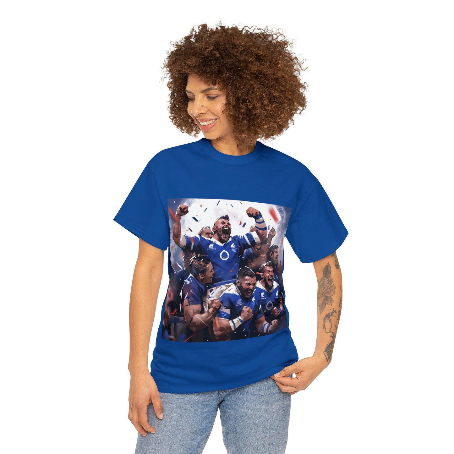 France Celebrating - dark shirts