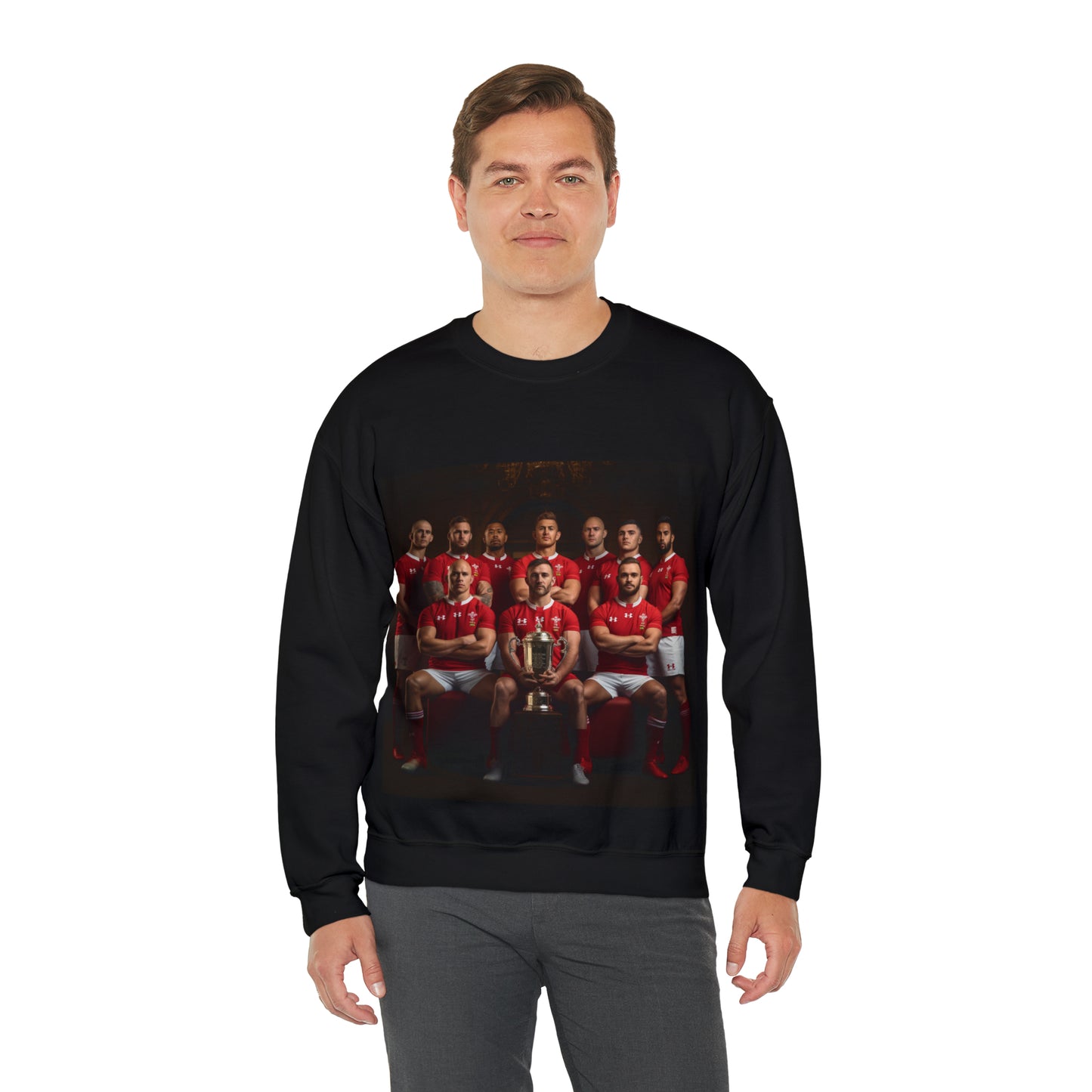 Wales RWC Photoshoot - black sweatshirt