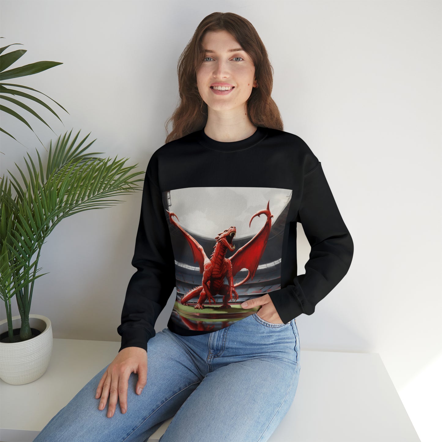 Welsh Dragon - black sweatshirt