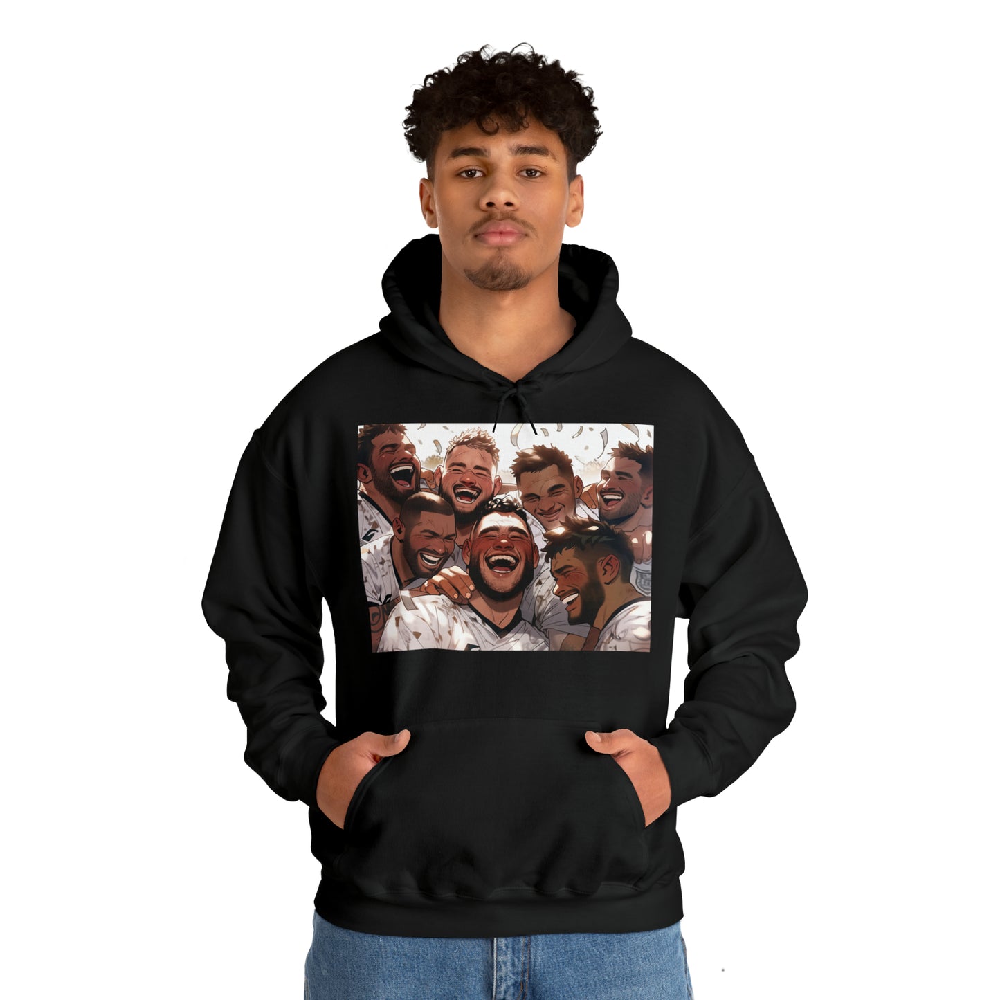 Happy Fiji - black hoodie