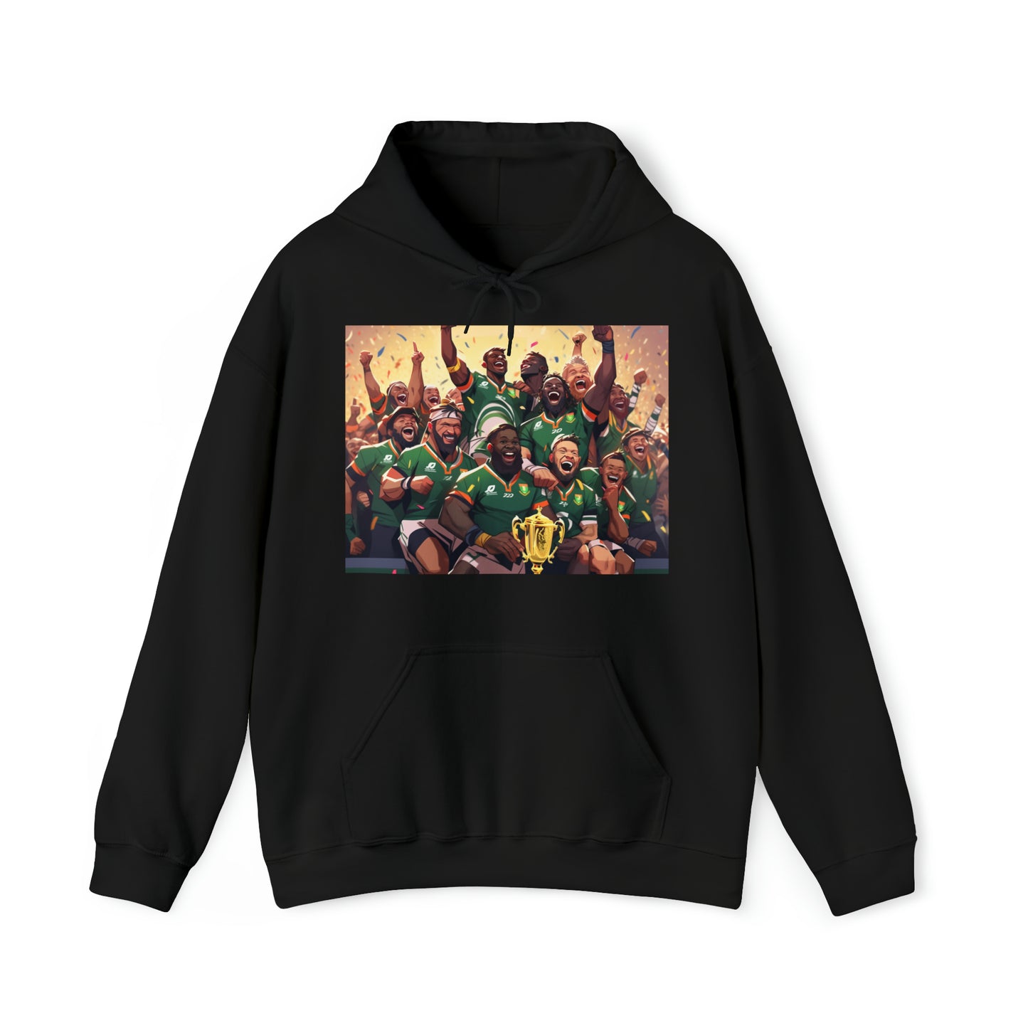 Springboks Celebrating with RWC - dark hoodies