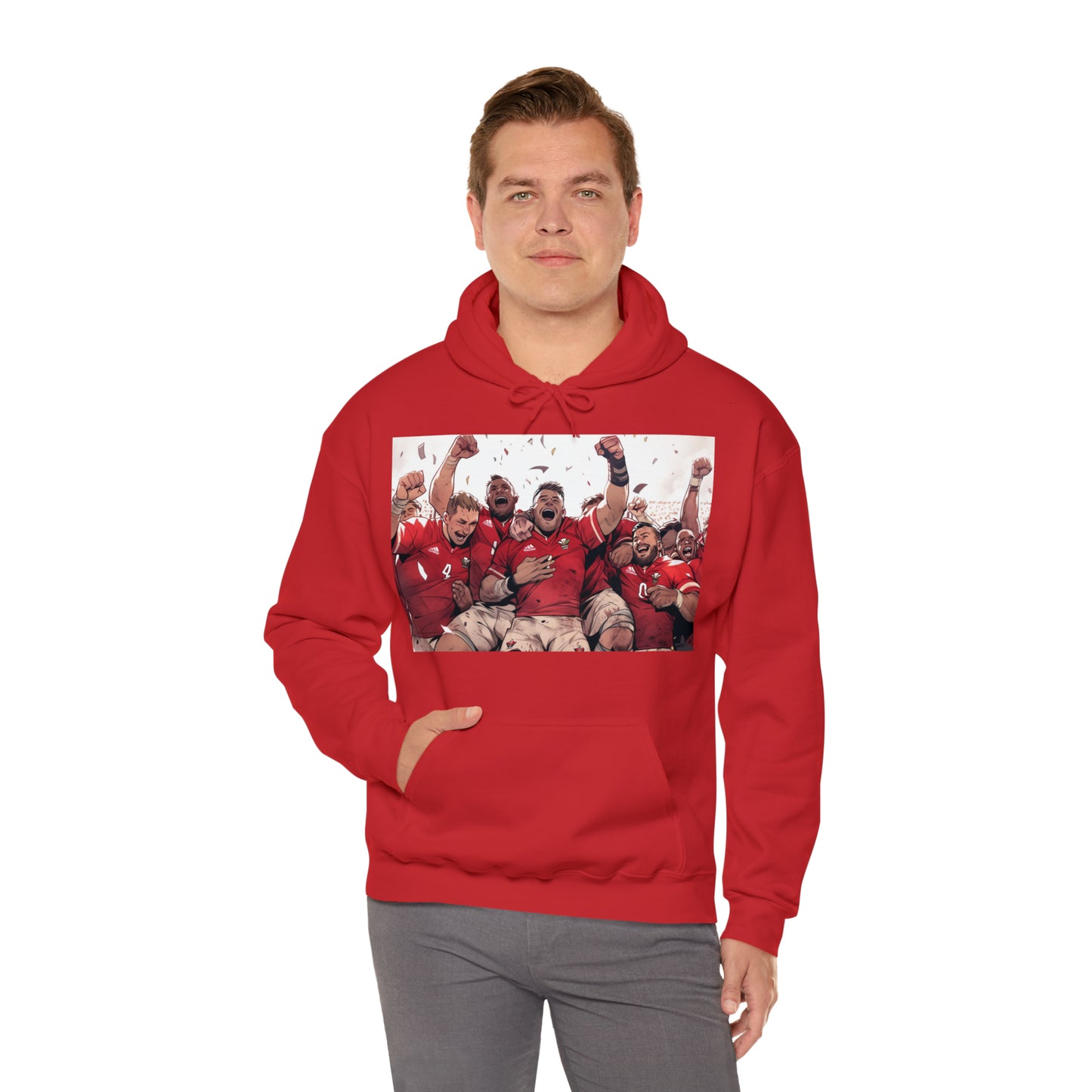 Wales Celebrating - dark hoodies